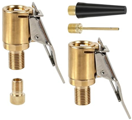 Aelxveba Set Completo de Adaptadores de Válvula, para Bicicleta, Moto, y Balones, Incluye Boquillas de Inflado de Agujas para Balones, Compatible con Bombas Portátiles, Ingeniería Duradera ﻿ ﻿