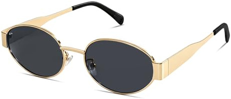 GUVIVI Retro Sunglassess For Women Trendy Oval Classic Shades Outdoor UV-protective 400 sunglasses
