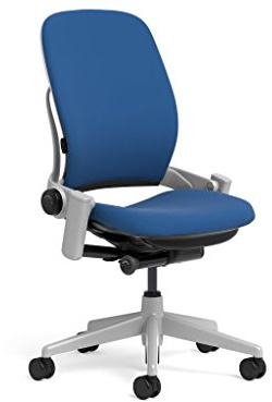 Steelcase Leap Task Chair: Platinum Base - Armless - No Headrest - Hard Floor Casters