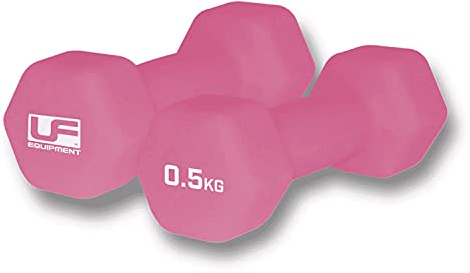 Urban Fitness Neoprene Covered Hex Dumbbells Fitness (Pair) Pink 2 x 0.5kg