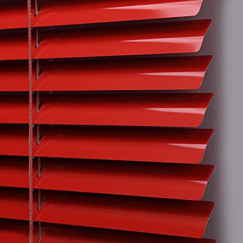 Tenda Veneziana in Alluminio per Ufficio Casa,Visibilità,Protezione dalla Luce e Ai Raggi Solari,Veneziane da Interno per Privacy Protezione,Lamelle 25mm,Rosso,Personalizzata (W70xH200cm(28x79in))