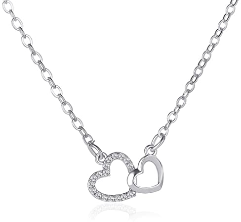 ARHZ Collane Donna, Collane Cuore Collane Ciondolo Donna, Collane Argento con Ciondoli Cuore Compleanno, Anniversario, Regali di Natale (A)