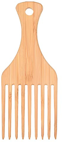 AOVNA Pettine per capelli afro in bambù, pettine a denti larghi, strumento per lo styling dei capelli per uso domestico