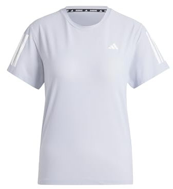 adidas Damen Own The Run Base Tee T-Shirt, Halo Silver, L