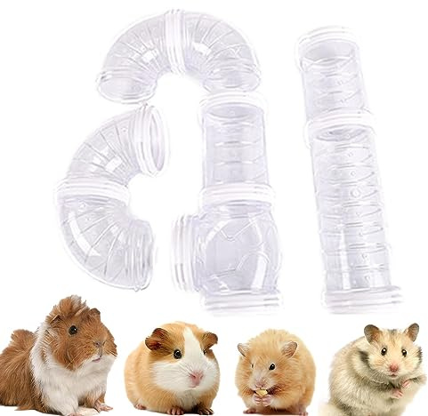 Lot de tubes pour hamster, tunnel, hamster, raccordables en toute sécurité, transparents, pour petits animaux, furets, hamsters, accessoires