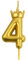 Wisebom Candele di Compleanno Numero, 1Pcs Corona Candele Numeri Oro Candeline Compleanno Dorata, 3D Candele Numerate di Torte Candela per Feste di Anniversario Decorazione (4)