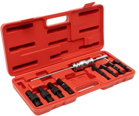 LUNICASHA Lot de 9 extracteurs de roulement intérieur, trou de base, outil d'extraction de roulement avec jeu de marteaux à inertie, extracteur de roulement intérieur, extracteur de roulement à