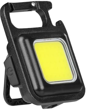 Wurkkos Mini lampe de poche LED - Porte-clés - Petite lampe de travail USB - Batterie rechargeable - Lumière de secours - Lumière de mécanicien pour camping, réparation d'urgence