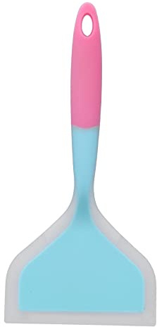 Sunicon Silicone Pancakes Spatula, Wide Spatula Tamagoyaki Omelette Silicone Shovel Turner Nonstick Fried Fish Spatula Wide Flexible Turner for Cookware Egg Cookie Pancake(Blue Shovel Head)