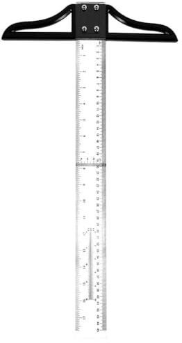 Warmhm Règle En t 50cm Tête Amovible Équerre En Abs Pour Mesure Et Marquage Outil De Dessin Polyvalent Pour Architectes Et Artisans