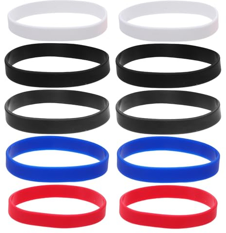 DIYEAH 50 St Silikonarmband i Elastiska Vattentäta och Stretchiga Armband för Kvinnor Män och Ungdomar Tomma Anpassningsbara Sport Festarmband för Gruppaktiviteter och Event