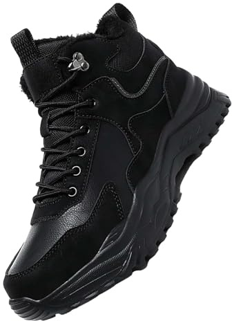 Generico scarpe invernali Stivali Da Neve Uomo Caldo Impermeabili Stivaletti Elastico Comodi Ed Eleganti Stivali Invernali Classici Classic Chukka Boots Biker Neve scarpe memory foam uomo