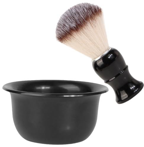 MAGICLULU Kit da Barba per Uomo Pennello e Ciotola per Schiuma, Set Accessori la Rasatura Maschile, Cura della Barba e Rasatura Profonda per Routine Personale