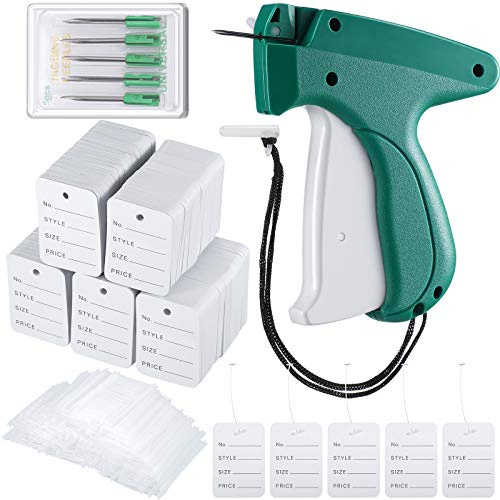 6006 Pcs Clothes Garment Tag, Tagging Gun for Clothing with 6 Needles Attacher Garment Tag Price Tags 2 Inch Standard Plastic Fasteners Barbs Clothing Paper Size Name Style Steel