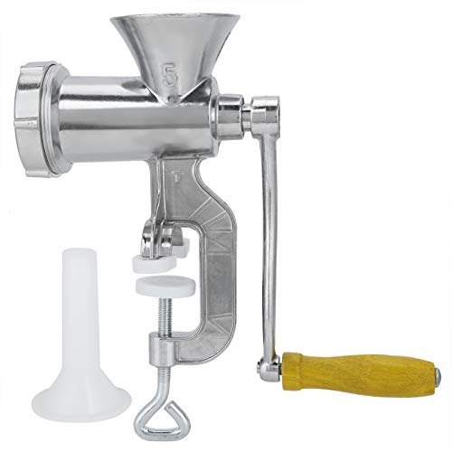 Molinillo de Carne Manual de Acero Inoxidable, Molinillo de Salchichas Multifunción con Tubo de Relleno de Salchichas, Molinillo de Especias para Picar Carne de Cerdo, Pollo, Varias Especias, Pimiento