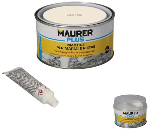 Mastic pour marbre beige 375 ml avec durcisseur