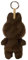 OhanaBeach® la-bu-bu Puppe,La-bu-bu Kuscheltier, La-bu-bu Monster Keychain, La-bu-bu Plüsch Anhänger, La-bu-bu Puppe, La-bu-bu Plush Doll, Geschenke für Jungen und Mädchen（ Braun）