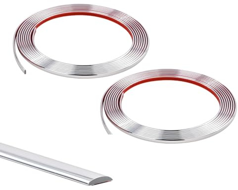 Zayejod Modanatura decorativa autoadesiva, bordo di carta da parati, piastrelle, specchio da parete, soffitto, armadio, baguette di finitura in PVC, strisce di calafataggio, decorazione da parete