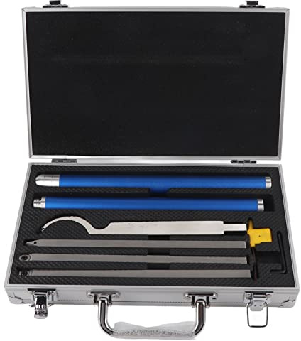 Juego de herramientas para torneado de madera con mango de aluminio, desbastador y acabador de torno de carburo de tungsteno, herramientas ergonómicas para torno de carpintería