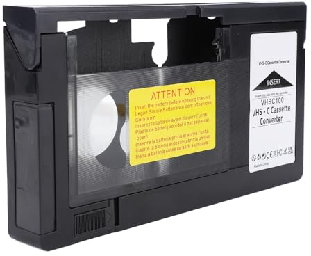 LICAEVEY VHS C Till VHS Kassettadapter, Motoriserad Bandkonverterare för Uppspelning och Inspelning, Kontroll med en Knapp, Kompatibel med Alla Vanliga -spelare och Inspelare