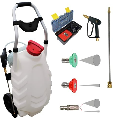 FORUM EQUIPEMENT - Pulvérisateur Électrique Pro Sprayer III 30L – Pulvérisateur Électrique Toiture Longue Portée à Batterie Rechargeable, Débit 240 L/H, Tuyau 8m - 2 Batteries