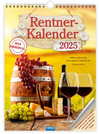Trötsch Classickalender Rentnerkalender 2025: Wandkalender
