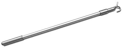 Draw Rod for Cordless Window Blinds and Shades, Universal Pull Rod and Adjustable Cordless Window Shades Down and Up (13-24 inches, Silver Metal Rod)