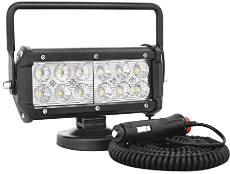 Willpower Led Arbeitsscheinwerfer Bar mit magnetfuß 7 Zoll 18cm 36W Led Scheinwerfer 12V 24V Wasserdicht Flutlicht Zusatzscheinwerfer Rückfahrscheinwerfer für Offroad Auto Traktor Boot LKW 4x4