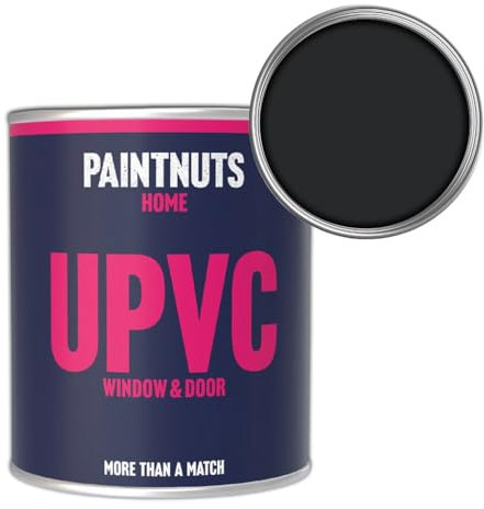 Paintnuts UPVC Window & Door Paint - RAL-9011 - GRAPHITE BLACK Matt 1 Litre Tin