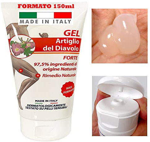 Outlet Accessori Crema Artiglio del Diavolo FORTE Extra Concentrato - Formato Grande 150ml - Gel Artiglio del Diavolo Forte Pomata Azione Rapida e Intensa - Sollievo Naturale Bio 100%