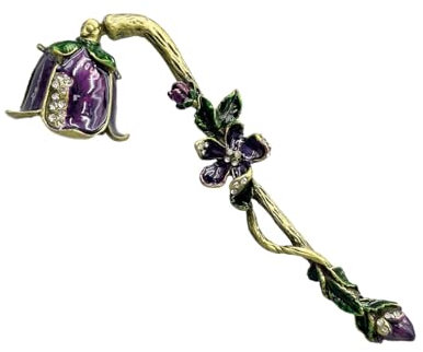 Hicello CandleSnuffer, estintore per candele vintage, accessori decorativi unici in metallo, fiore viola