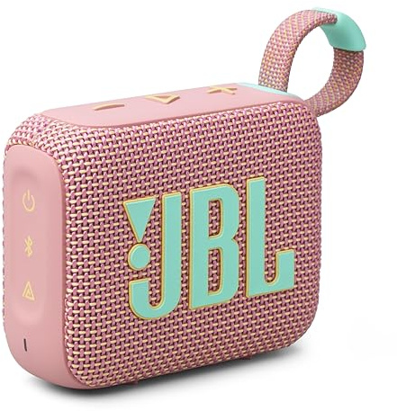 JBL Go 4 | Portable Bluetooth Speaker Box Pro Sound, Deep Bass and Playtime Boost Function - Pink - JBLGO4PINK
