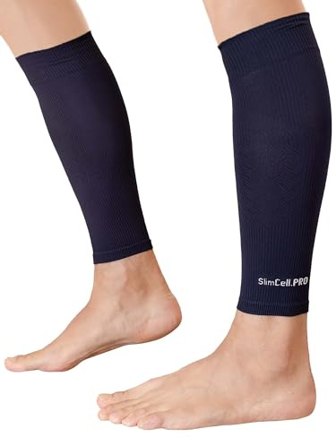 SLIMCELL PRO Pantorrillas Compresion Hombre Y Mujer Unisex ANTI UV - Pantorrillera De Compresion Piernas, Compresivos Gemelos, Medias De Compresion Hombre, Pantorrilleras Running - Made In Italy