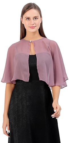 FAIRYGATE Wraps Large Chic Womens Sheer Chiffon Scarf Open Front Cardigans Shrug Bolero Cardigan for Weddings Dress Brides Bridesmaids Evening Dresses Shawl Shawls for Weddings UC1408