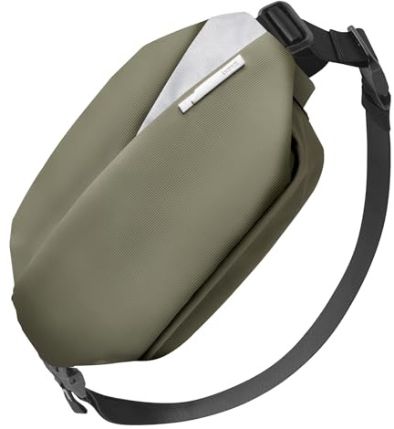 Inateck Sling Bag X, 4L Stylish Crossbody Shoulder Chest Belt Bum Bag with Adjustable Shoulder Strap, Water-Resistant Waist Fanny Pack for Men, Women, Travel, Daily Use, Cycling, Hiking, Olive