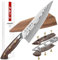 HEZHEN 21cm Damast Kochmesser, 67 Lagen Damaststahl Chefmesser, Profi Küchenmesser mit Holzmesserscheide, Full Tang Griff aus Micarta