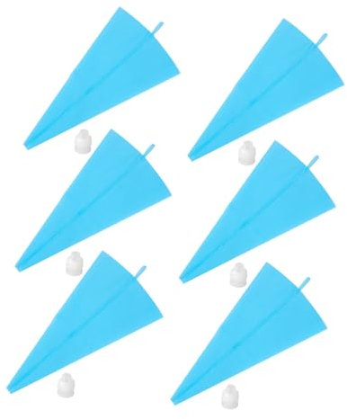 Gatuida 6sets Sacchetto in Silicone Riutilizzabile Per Glassa Set Strumenti Per Decorare Torte Sacchetto Per Dolci Fatti in Casa Biscotti Cupcake