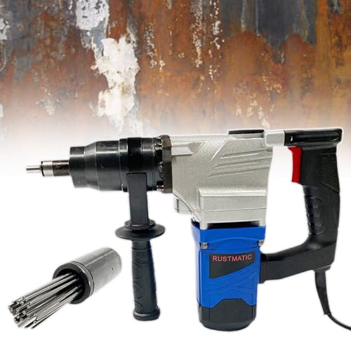 Scrostatore Elettrico Ad Aghi da 1100 W con impugnatura ad alta potenza di livello industriale per la rimozione di ruggine, scorie e vernice, scrostatore