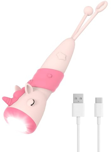 Kizmyee Lampe de poche rechargeable en silicium, lampe de poche LED licorne pour enfant, intensité variable, haute luminosité, stroboscopique, 3 modes, lampe de poche pour enfants, camping, urgence