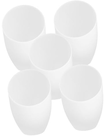 TOBBOMEY Paralume in Plastica Bianco a Ferro Di Cavallo, Coprilampada Decorativo Per Lampada Da Tavolo, Set Da 5 Pezzi, Resistente e Facile Da Installare Per Soggiorno, Camera Da Letto e Ufficio