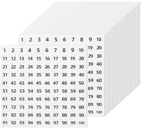 PATIKIL 1 to 100 Number Stickers, 30Pcs 0.4 Inch Vinyl Consecutive Numbered Sticker Self-Adhesive Square Labels for Inventory Storage Boxes Locker Organizing Indoor Outdoor, White