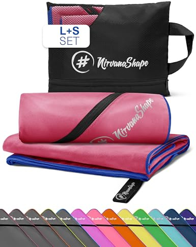 NirvanaShape Serviettes Microfibre | absorbantes, légères, à séchage Rapide | draps de Bain, Serviettes de Voyage, Serviettes de Sport | Idéales pour Les Voyages, Le Sport, Le Yoga, Le Sauna