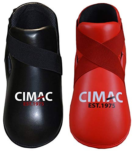 Cimac Super Safety Kicks Kickboxing Semi Contact Boots Taekwondo Foot Protectors (Black, S)