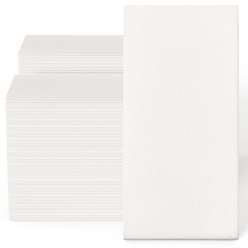 200 Pack Disposable Guest Towels Soft and Absorbent Linen Feel Paper Hand Towels Decorative Bathroom Hand Napkins for Kitchen, Parties, Weddings,Halloween