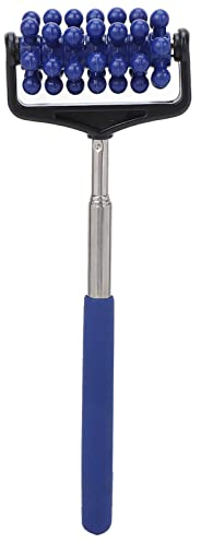 Teleskop-Rückenmassagegerät Einstellbare Massagerolle Männer Frauen Manuelle Massagegeräte für Massage und Entspannung, Lindert Muskelermüdung, 22cm-59cm(Navy blau)