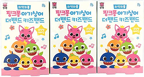 rk Kid Band First Aid Tape Bandages 48ea (16ea x 3 Packs) Character Pattern Bandages for Pinkpong