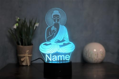 Optechvisual Personalisierte LED Buddha Lampe Eine Spirituelle Dekoration mit Persönlicher Note