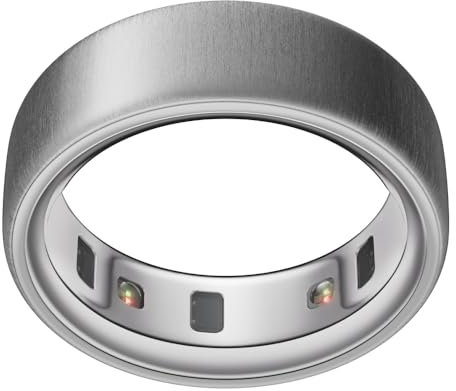 Oura Ring 4 - Brushed Silver - Size 9 - Smart Ring | Size First with Oura Ring 4 Sizing Kit | Sleep Tracking Wearable - Heart Rate - Fitness Tracker - Up to 8 Days Battery Life