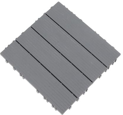 DOITOOL Suelo De Plástico Imitación Madera Para Exteriores Balcones Terrazas Baldosas Entrelazadas Impermeables Para Jardines Piscinas Patios y De Patio Resistentes Intemperie