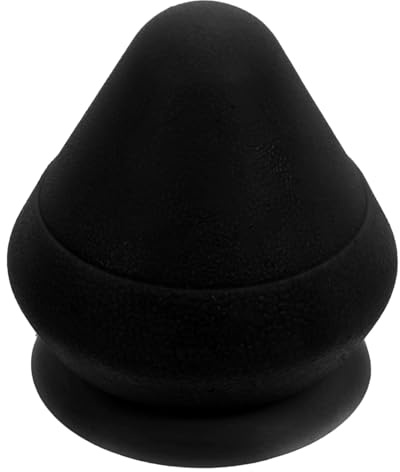 NIYANGLE Bola de Masaje Muscular Profundo con Ventosa Tpe Negra, Herramienta de Masaje de Tejido Profundo para Espalda y Cuello, Soporte Mural para Relajación Muscular en Casa y Oficina